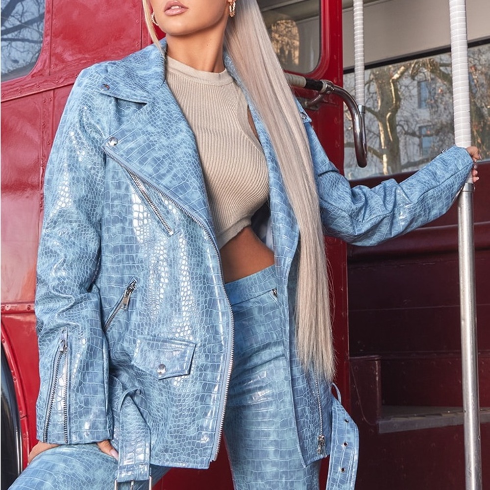 Blue Vinyl Jacket